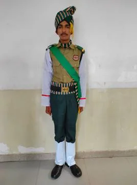 India Security Guard Pared Uniforms Ceremonials Dress Taking Photos Wearing Stock Photos