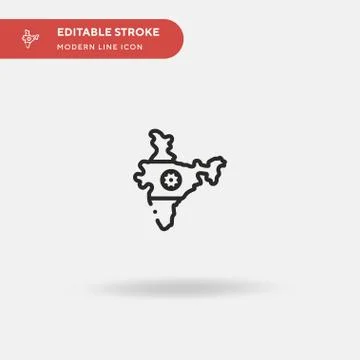 India Simple vector icon. Illustration symbol design template for web mobile  Stock Illustration