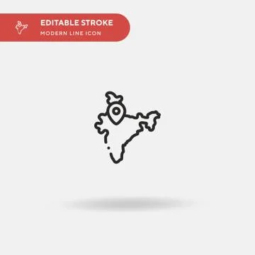 India Simple vector icon. Illustration symbol design template for web mobile  Ilustración de archivo