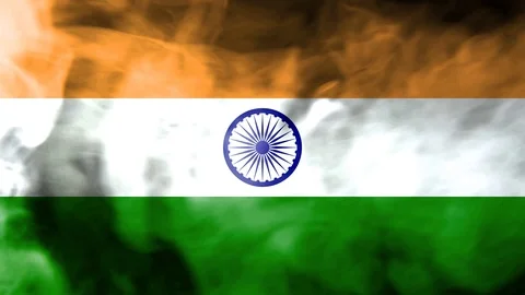 India smoke waving flag | Stock Video | Pond5