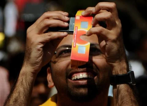 India Solar Eclipse - Jan 2010 Stock Photos