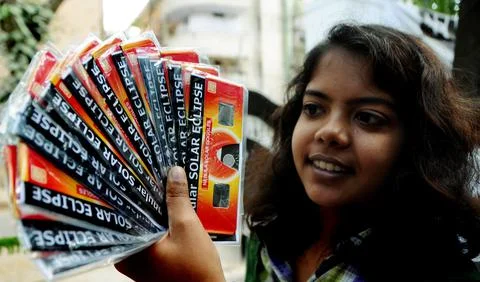 India Solar Eclipse - Jan 2010 Stock Photos