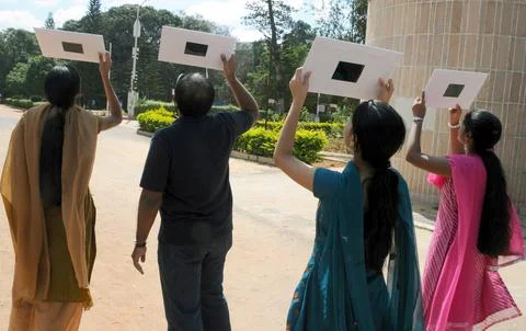 India Solar Eclipse - Jan 2010 Stock Photos