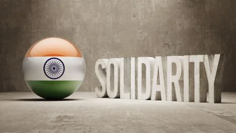 India. Solidarity Concept. Stock Illustration