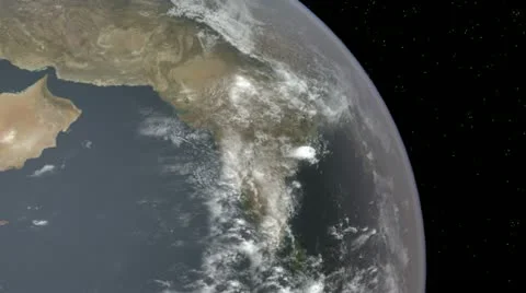 India From Space - Day and Night Video stock 20437615