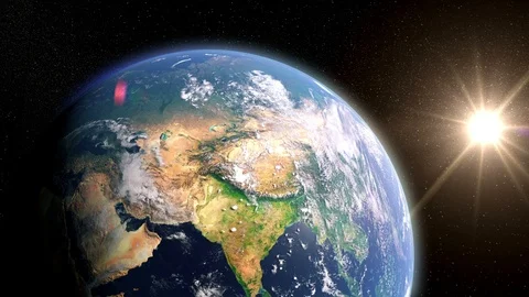 India From Space, Earth Globe View Stock-Footage 85519402