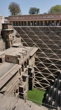 India stepwell 1 스톡 사진