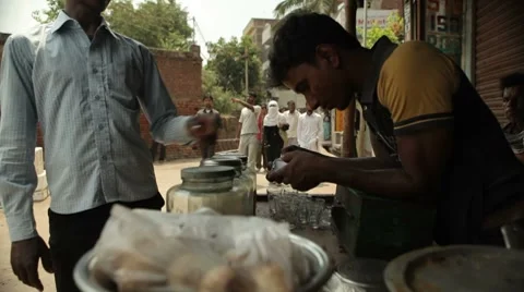 India Street Scene MS Video stock 8553985