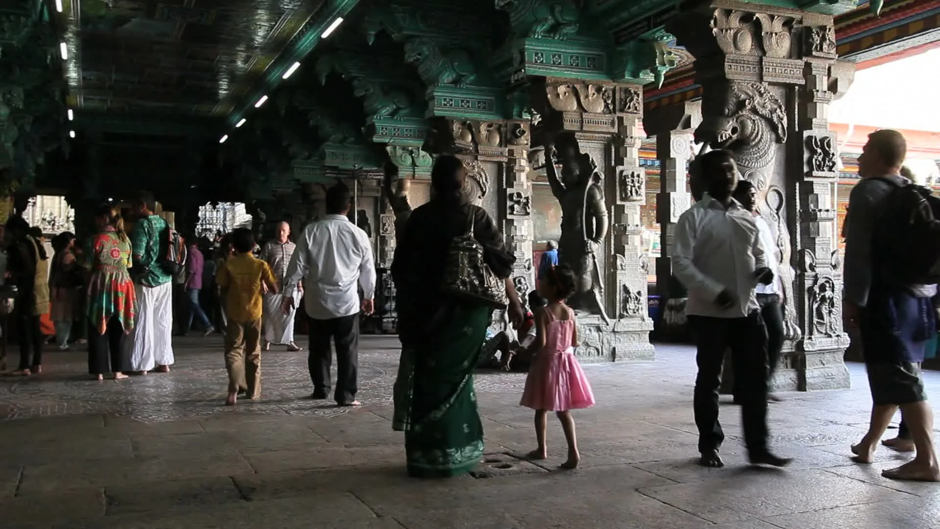 India Tamil Nadu Madurai temple people n... | Stock Video | Pond5