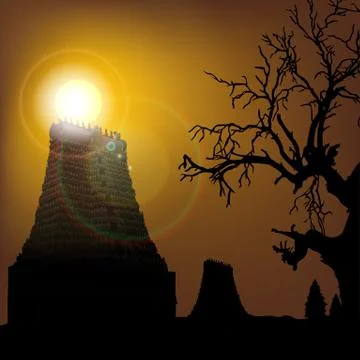 India temple Stock Illustration