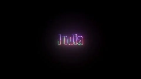 India Text Animation Stock Footage 324802335