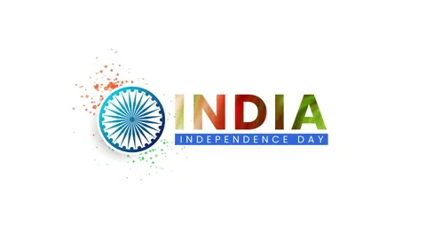 India text composition with tricolour. Video stock 242031505