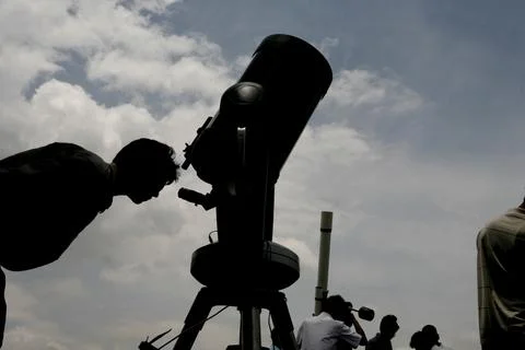 India Total Solar Eclipse - Jul 2009 Stock Photos