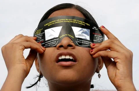 India Total Solar Eclipse - Jul 2009 Stock Photos