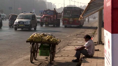 India traffic Stock Footage 44453993