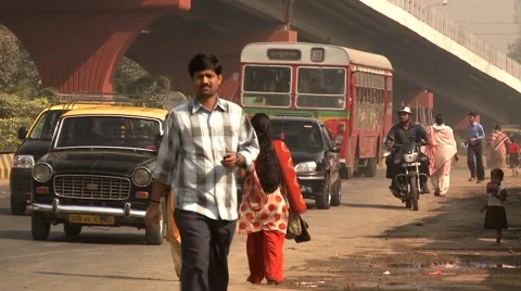 India traffic Stock Footage 44454298