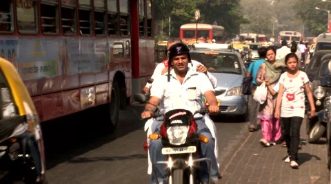 India traffic Stock Footage 44495032
