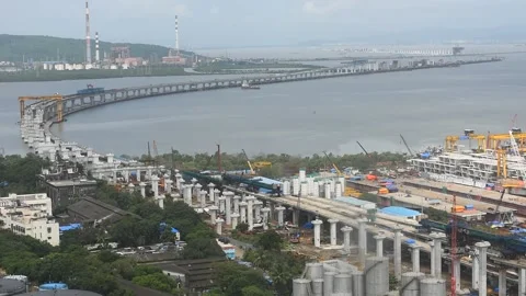 INDIA-TRANS HARBOUR LINK-DEVELOPMENT Stock Footage 162634137