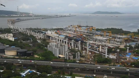 INDIA-TRANS HARBOUR LINK-DEVELOPMENT Stock Footage 162634144
