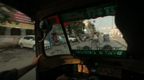 India In the Tri-Car MS 2 動画素材 8554381