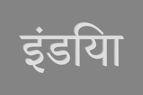 India typography text writing in the Marathi language Stock Illustration