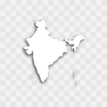 India vector map silhouette Ilustración de archivo