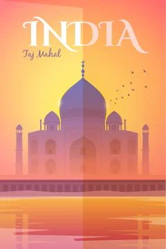 India. Vector poster. Stock Illustration