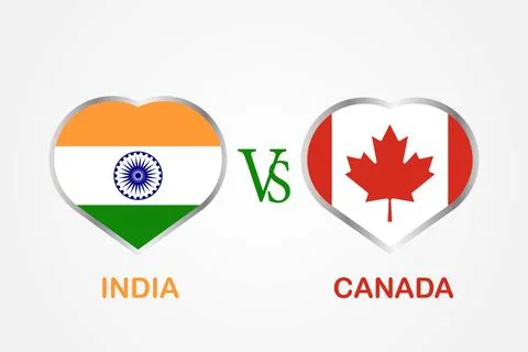 India vs Canada 스톡 일러스트