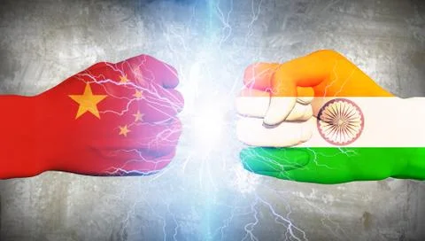 India vs China Stock Illustration