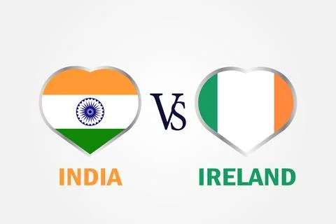 India Vs Ireland Stock Illustration