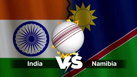 India vs Namibia Cricket Match Stock Video , Namibia vs India Stock Footage 310402660