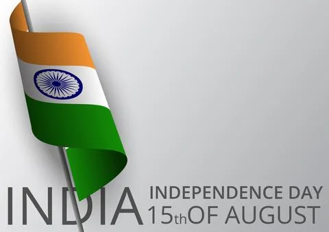 India wary flag vector. Freedom independence day of india.  Stock Illustration