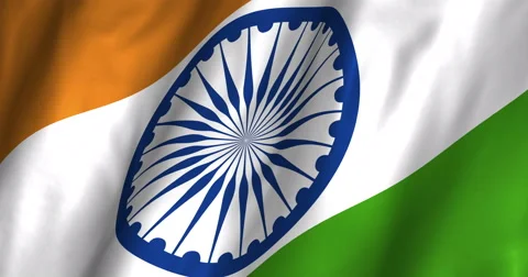 India Waving Flag-4K Stock Footage 46890149