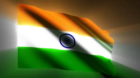 India waving flag Stock Footage 775157