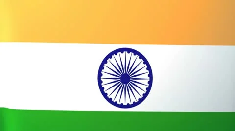 India Waving Flag Stock Footage 10762003