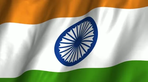 India Waving Flag Stock Footage 12289356