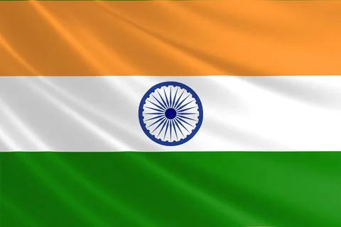 INDIA Wavy Flag Stock Illustration