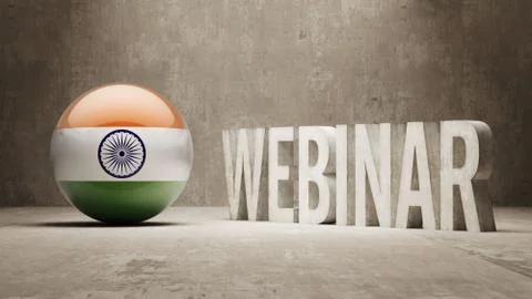 India. Webinar Concept. Stock Illustration