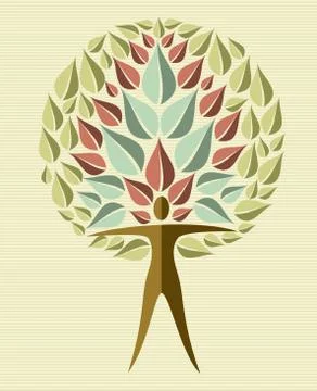 India yoga leaf tree Stockillustratie