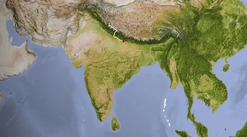 India, zooming into large view Stock Footage 11527730