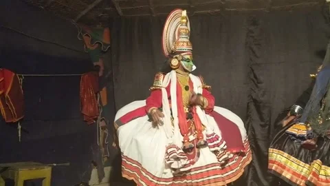 IndiaDance Kathakali performance Stock Footage 134040075