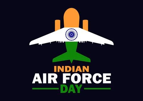 Indian Air Force Day Vector illustration Stock-Illustration