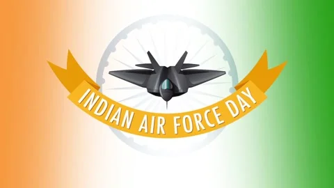 Indian Airforce Day Animation Background Stock Footage 217686545