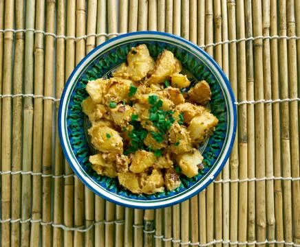 Indian Aloo Posto Stock-Fotos