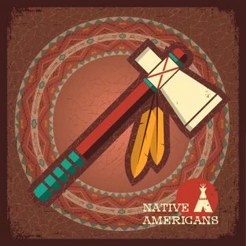 Indian american tomahawk Stock Illustration