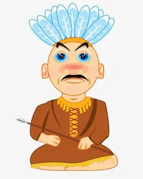 Indian apache cartoon Illustrazione stock