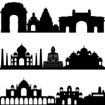 Indian architecture Stock Illustration