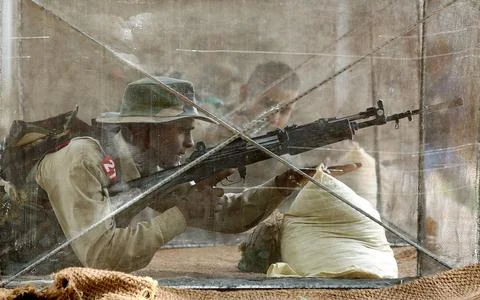 Indian Army candidates undergo Basic Military Training, Bangalore, India - 18 Au Stock Photos