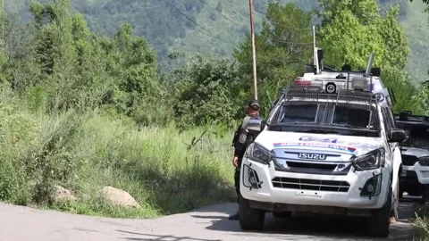 Indian Army steps up security in Srinagar after deadly gunfight, INDIA, IN - 28  Stock Footage 313883627