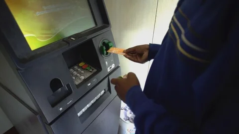 Indian ATM queue Video stock 115084315